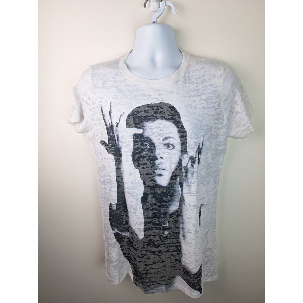 Womens Prince White see through Tshirt Size XXL Polyester/Cotton